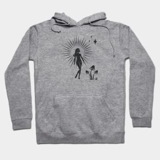 Walking Sun Mushroom Goddess Hoodie